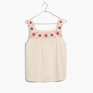 Madewell Embroidered Island Tank Top
